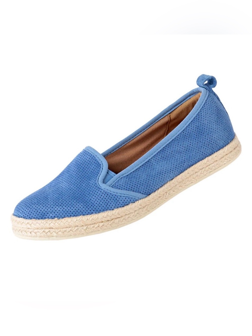 Clarks Azella Major Blue Suede Espadrille Slip-On Flat | Size 12